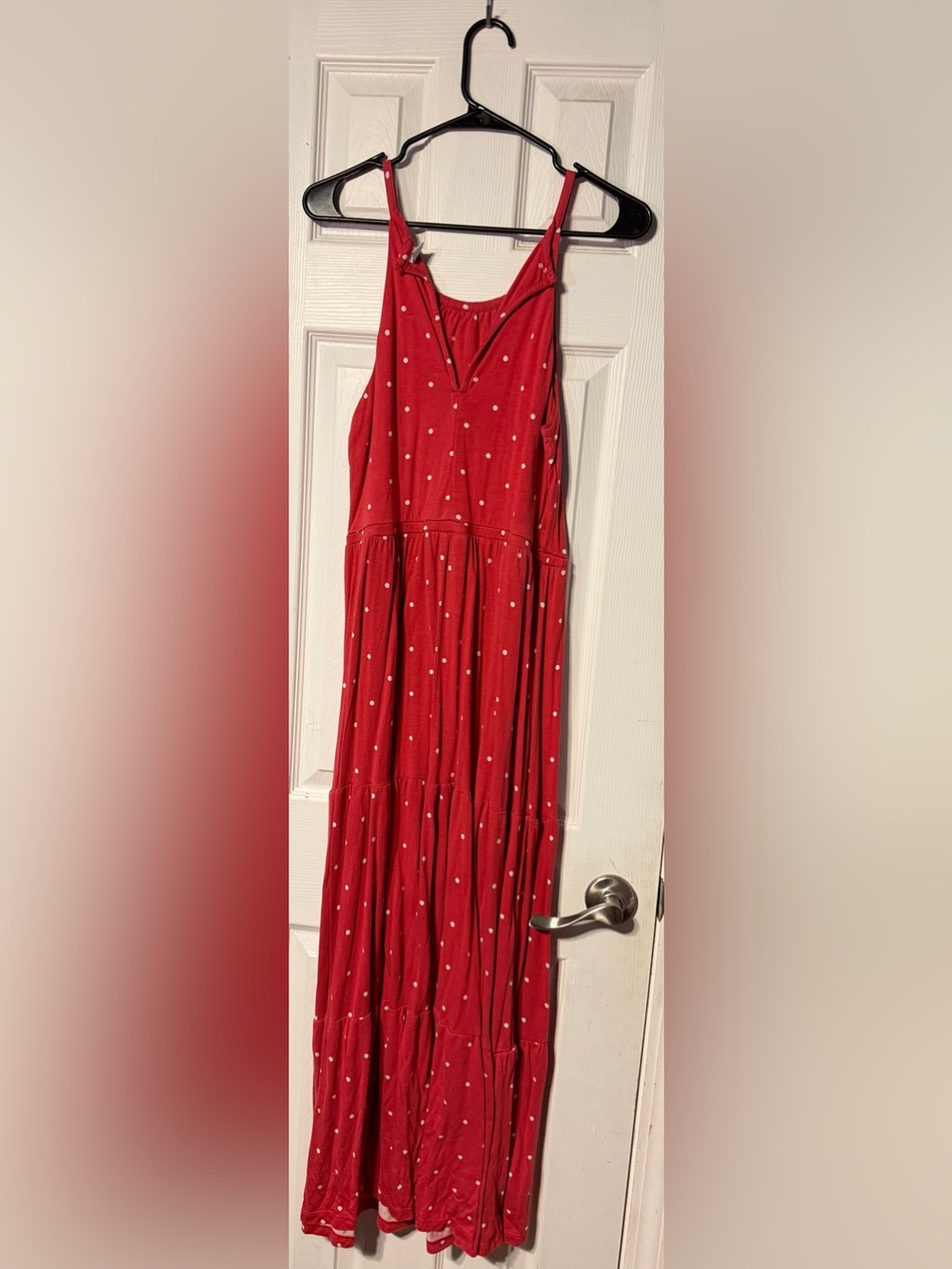 Old Navy Red Polka Dot Maxi Dress women’s Large - Picture 2 of 2